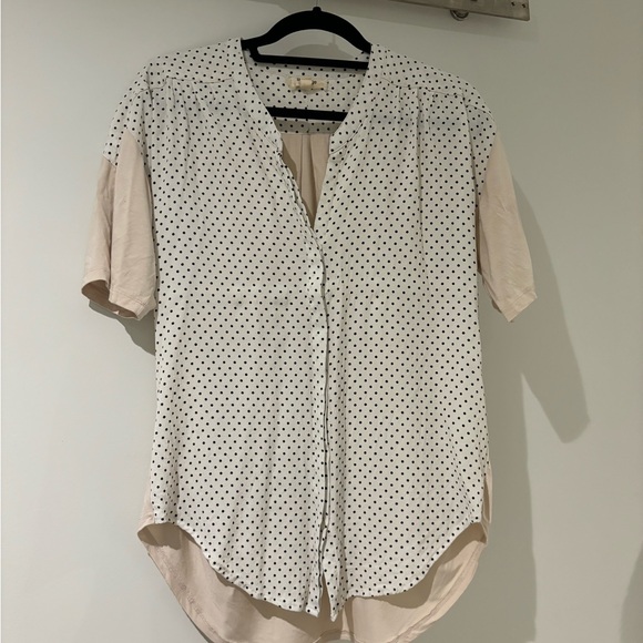 Anthropologie Porridge Clothing Polka Dot Blouse - Size M - Picture 2 of 4